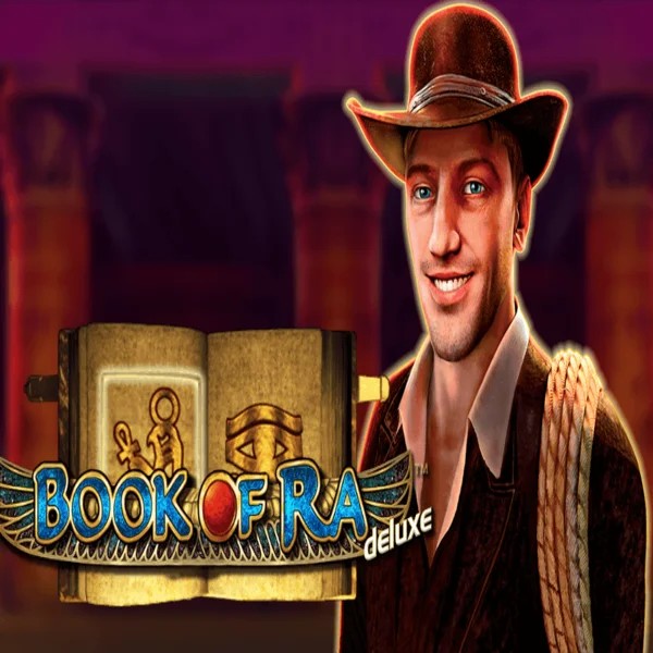 Book of Ra Deluxe by Novomatic, showcased at casinacho-casino.it.com – game logo